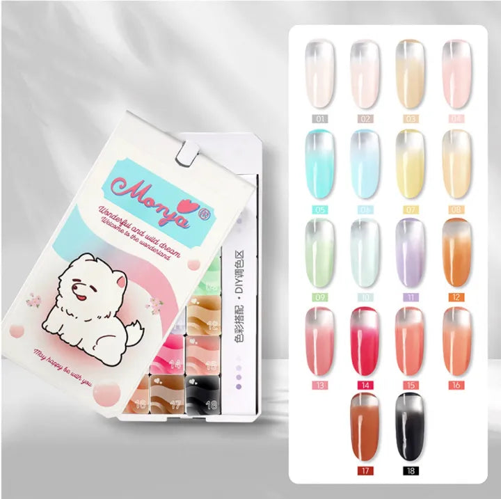 18 Color Stamping & Transfer Gel Palette