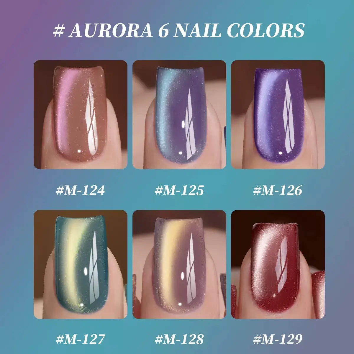 Aurora Cat Eye Gel Set 6 Colors
