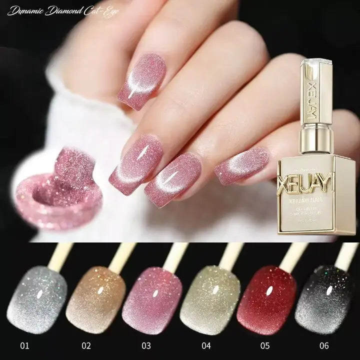 Diamond Reflective Cat Eye Gel Set (6 Colors)