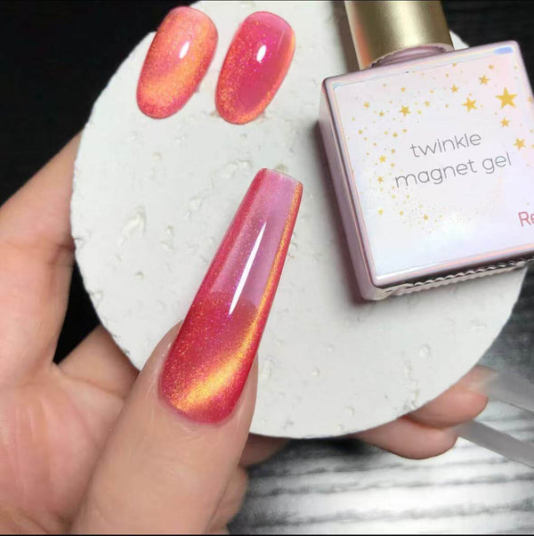 RED Twinkle Japanese Cat Eye Gel