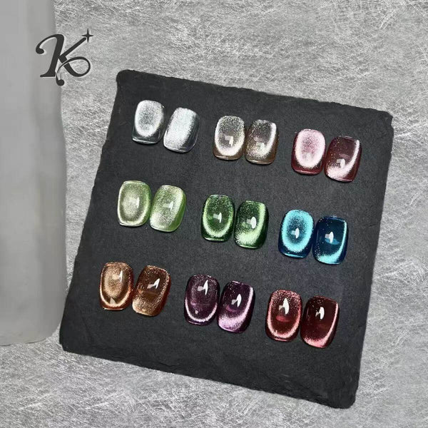 DISCO Collection  9 COLORS Cat Eye Nail Gel SET