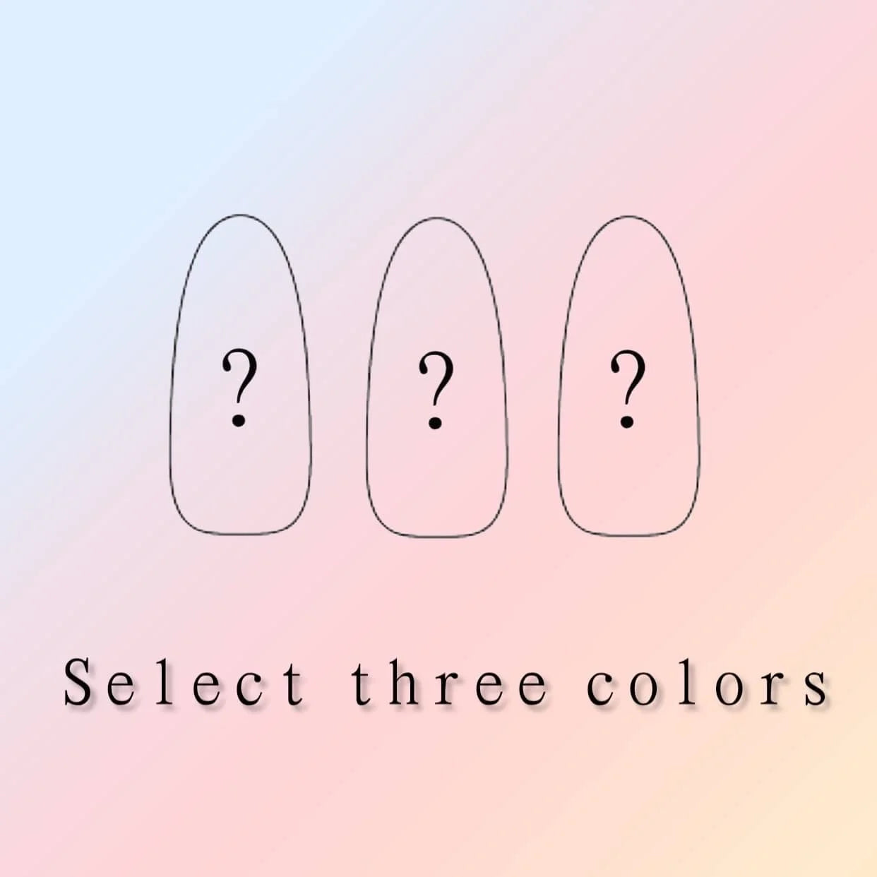 Choose 3 color nail gel  （choose in Tiktok live or note color number）