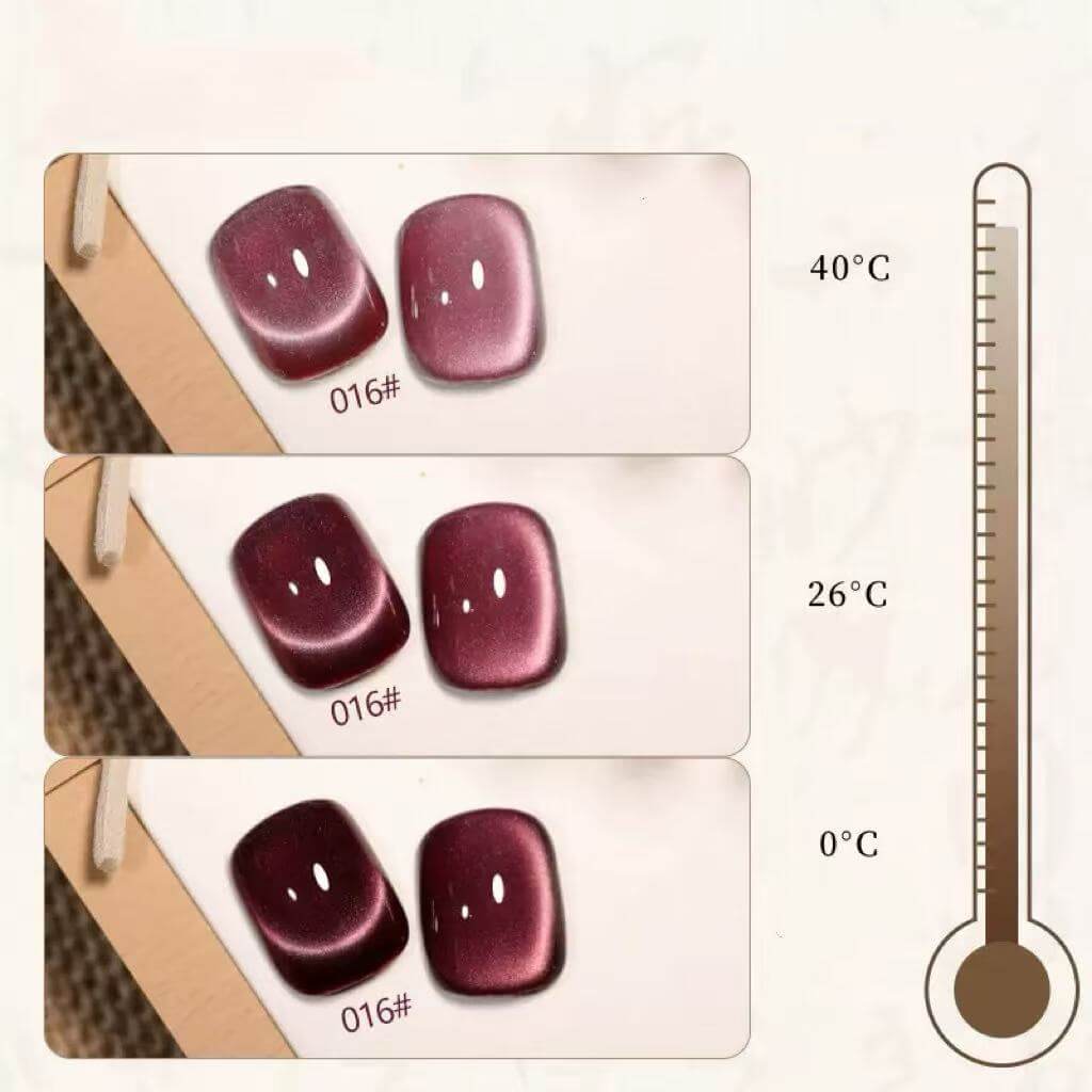 Thermal cat eye nail gel polish 16-color suit Soak Off UV/LED（HEMA/TPO FREE)