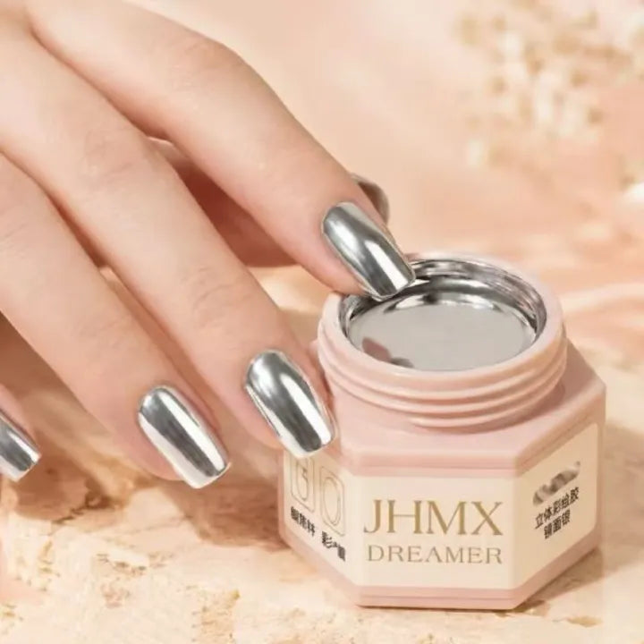 Mirror Silver Stamping Gel