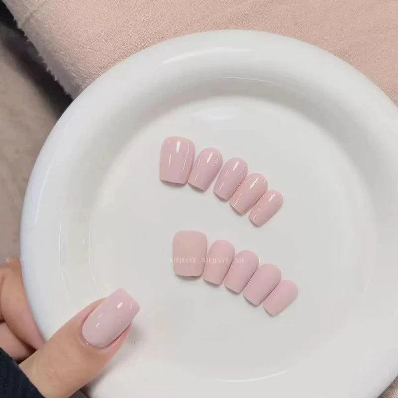 No Glitter Pink Solid Colors Set