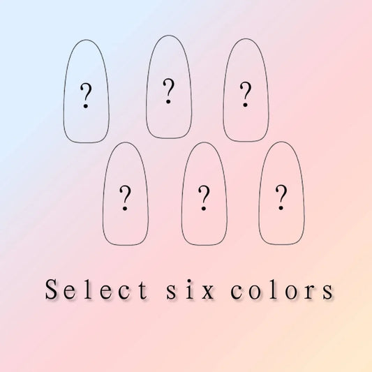 Choose 6 color nail gel  （choose in Tiktok live or note color number）