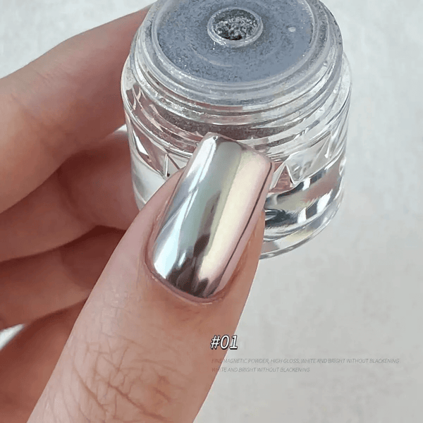 Magic Moonlight Nail Powder – Iridescent Mirror Chrome Powder for Manicure