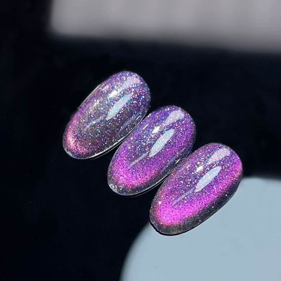 16 Colors Silver Diamond Bottle Cat Eye Nail Gel