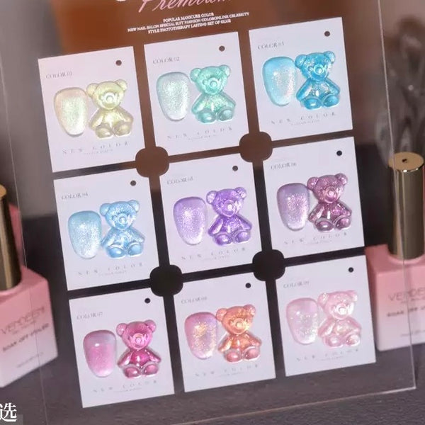A68 Mermaid Series – 9 Colors Glitter Gel Only