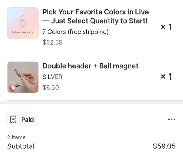 7 Colors + Ball Magnet + Double Magnet