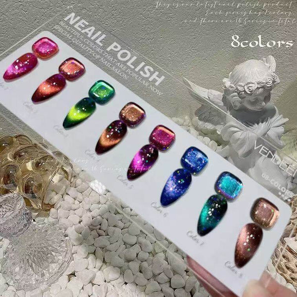 G13 Meteor Series – 8 Colors Magnetic Cat Eye Gel Polish Set