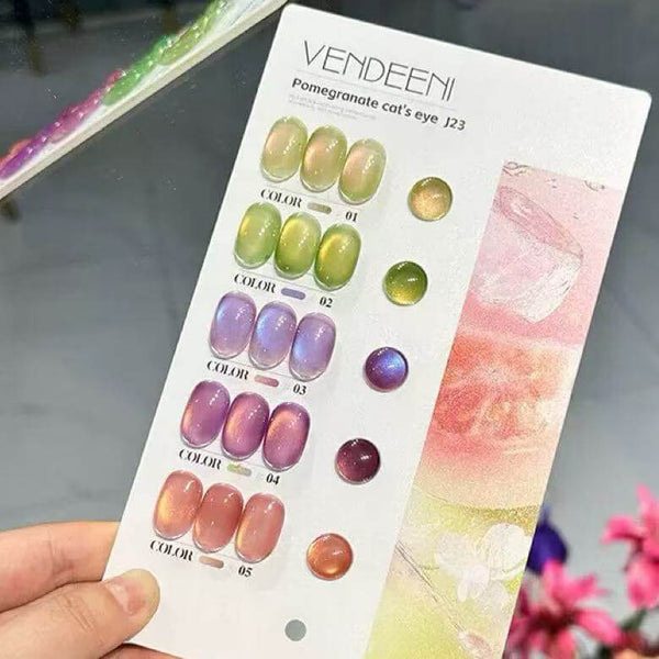 J23 Tropical Fruit Series – 5 Colors Cat Eye Gel Polish Set