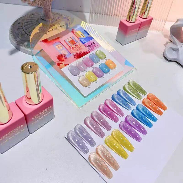M5 Macaron Series – 10 Colors Pastel Cat Eye Gel Polish Set