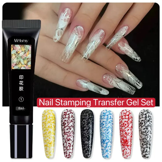 6 Color No-Heat Transfer Gel Set