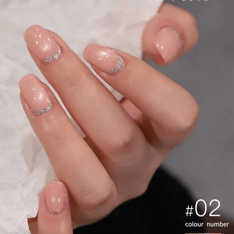 Pink Ballet cat eye gel polish set with 7 elegant shades featuring magnetic cat eye gel polish that creates a soft 3D nail effect with delicate shimmer and luminous reflective nail design, perfect for romantic professional gel manicures with salon-quality shine and multidimensional depth.