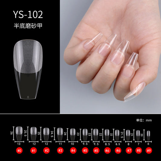 TS-102 nail tips set with 240 pieces in 11 sizes featuring clear full-cover false nails designed for easy nail extensions, perfect for gel polish and creative nail art, delivering durable, lightweight, and salon-quality professional manicures.